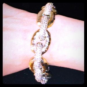 *Glam Gold and Crystal Chain Bracelet